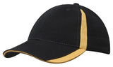 Brushed Heavy Cotton Cap with Inserts on the Peak & Crown