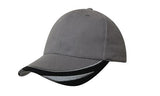 Brushed Heavy Cotton Cap with Peak Trim Embroidered