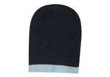 Two Tone Cable Knit Beanie