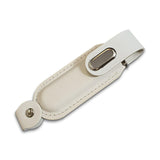 Press stud long leather pouch USB
