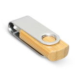 Metal swivel wood USB