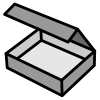 Black jewellery box (printed lid)