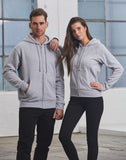 Ladies full-zip fleecy hoodie