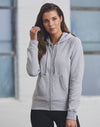 Ladies full-zip fleecy hoodie