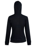 Ladies Full Zip Contrast Fleece Hoodie