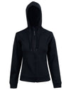 Ladies Full Zip Contrast Fleece Hoodie