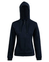 Ladies Full Zip Contrast Fleece Hoodie