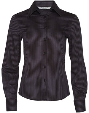 Womens Dobby Stripe Long Sleeve Shirt