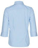 Womens Pin Stripe 3/4 Sleeve Shirt