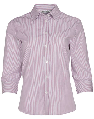 Womens Balance Stripe 3/4 Sleeve Shirt