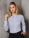 Womens Sateen Stripe L/S Shirt