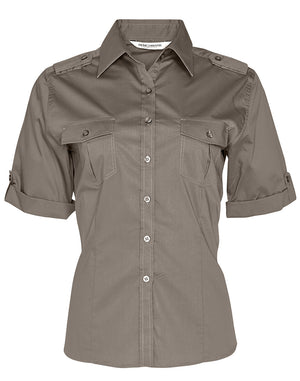 Womens Short Sleeve Military Shirt