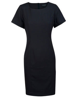Ladies Poly/Viscose Stretch, Short Sleeve Dress