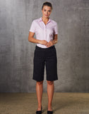Womens Knee Length Flexi Waist Shorts in Poly/Viscose Stretch