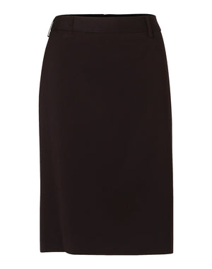 Womens Mid Length Lined Pencil Skirt in Poly/Viscose Stretch