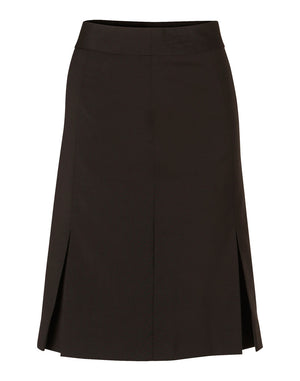 Womens Pleated Skirt in Wool Stretch