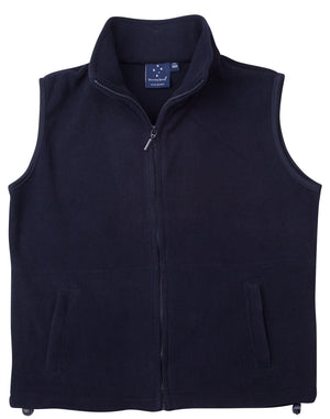 Unisex polar fleece vest.