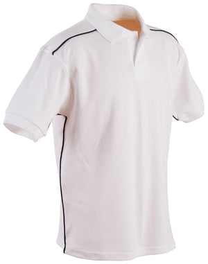 Mens pure cotton contrast piping