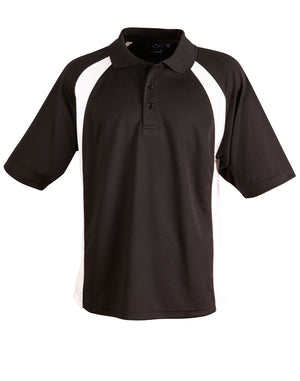 Mens CoolDry Micro-mesh Contrast Colour Polo