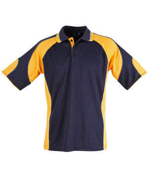 Mens Cooldry Contrast Polo With Sleeve Panel