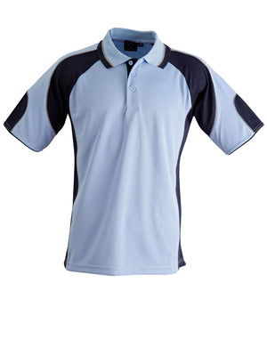 Mens Cooldry Contrast Polo With Sleeve Panel