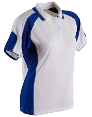 Ladies Cooldry Contrast Polo With Sleeve Panel