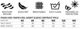 Kids Ultra Dry Short Sleeve Contrast Polo