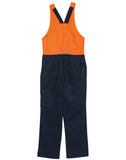 Hi-His Two Tone Mens Cotton Drill Action Back Overall-Stout