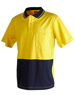 Cotton Jersey Two Tone Safety Polo