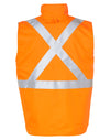 Hi-Vis Reversible Safety Vest With X Pattern 3M Tapes