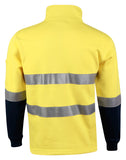 Hi-Vis Two Tone Cotton Fleecy Sweat With 3M tapes
