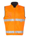 Hi-Vis Reversible Mandarine Collar Safety Vest With 3M Tapes
