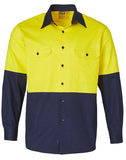 Hi-Vis cotton drill shirt L/S