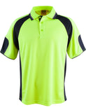 Mens Hi-Vis Cooldry Contrast Polo with Sleeve Panels