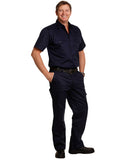 Mens Cotton Drill Pre-shrunk Cargo Pants With Knee Pads
