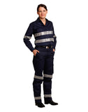 Ladies Heavy Cotton Pre-Shrunk Drill Pant with 3M Tape