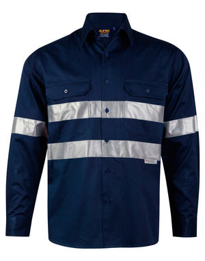 Cotton Drill L/S Work Shirt 3M Tapes