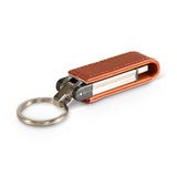 Keyring leather tag USB