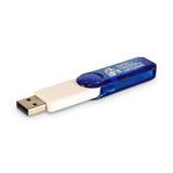 Clear plastic swivel USB